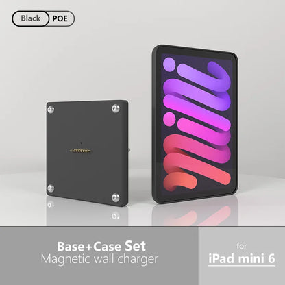 POE Wall Mount Magnetic Stand  Wireless Charging System Adhesive Magnetic switchfor ipad mini6/7 emonita 8.3 Inch   ipad holder
