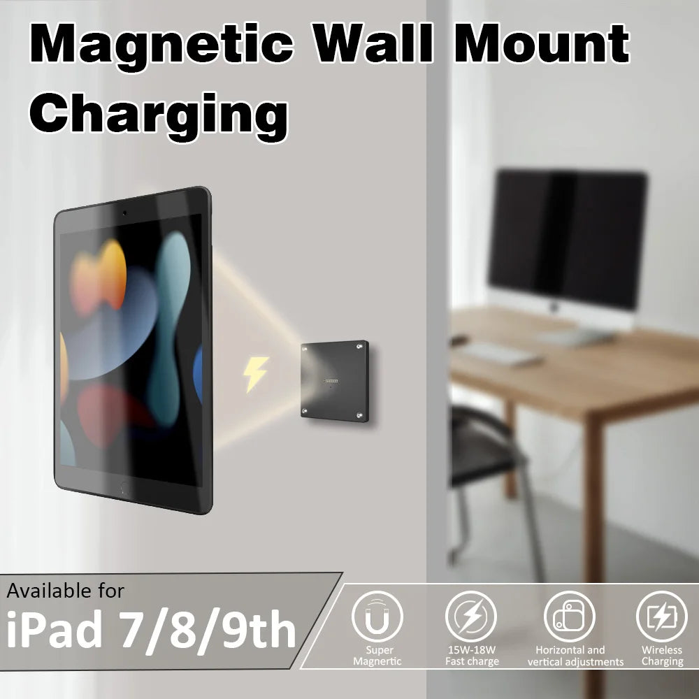 Wall Mounted Charging for iPad 7/8/9th10.2 Inch ipad Wall Station Wireless Charging Office Electronics Tablet iPad Stand