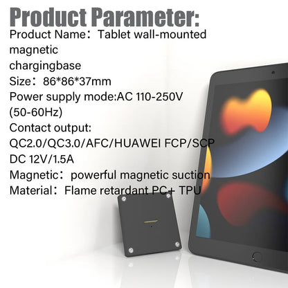 Wall Mounted Charging for iPad 7/8/9th10.2 Inch ipad Wall Station Wireless Charging Office Electronics Tablet iPad Stand