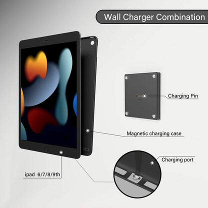 Wall Mounted Charging for iPad 7/8/9th10.2 Inch ipad Wall Station Wireless Charging Office Electronics Tablet iPad Stand