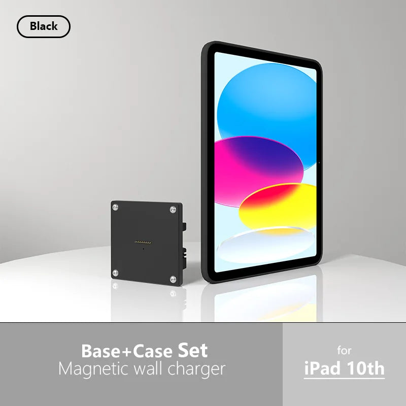 Zilvex Magneta Mura Monto kun Ŝarga Kazo por iPad Plibonigita 18W Rapida Ŝarĝo Fortaj Magnetoj 360 Rotacio en-Muro 