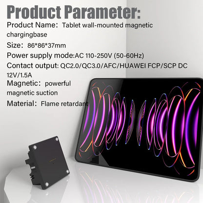 iPad Tablets Stand Wall Mount Charger Wireless Charging Holder Adapter For iPad Pro 12.9 Inch With Strong Magnetic